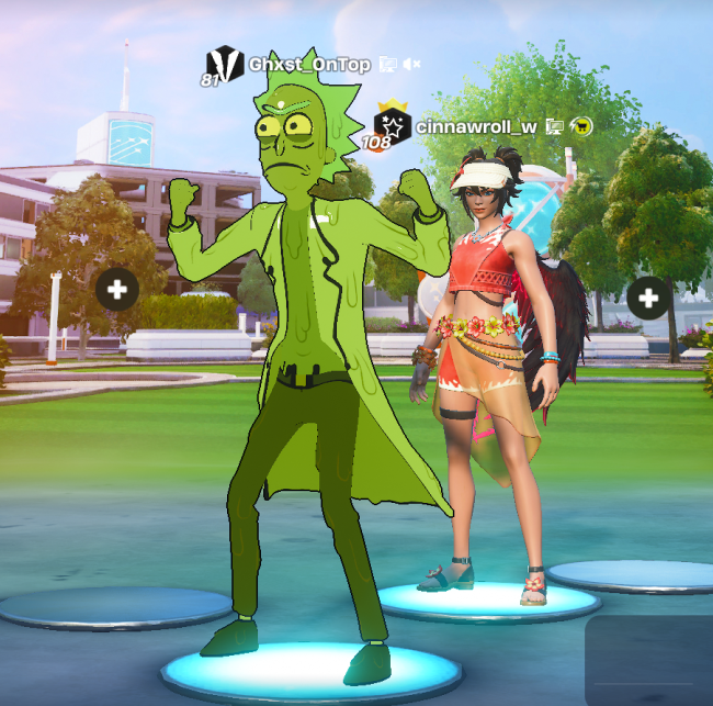 A shared game character