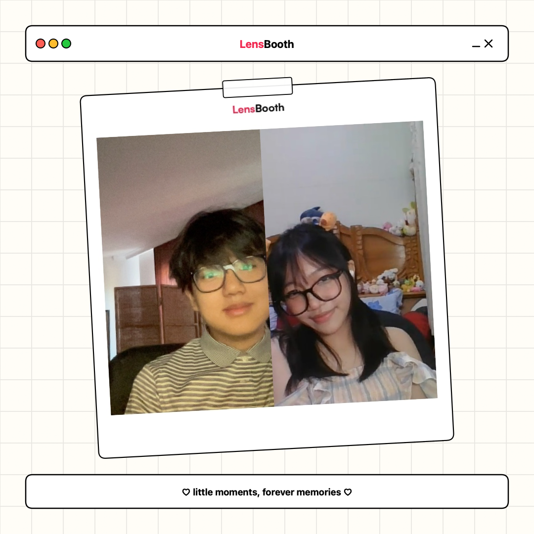 A LensBooth portrait of us together